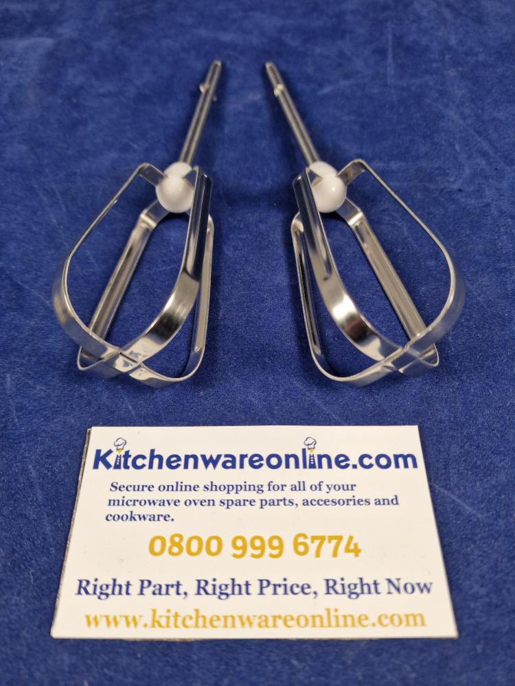 Pair of Kenwood whisk beaters with grip clip